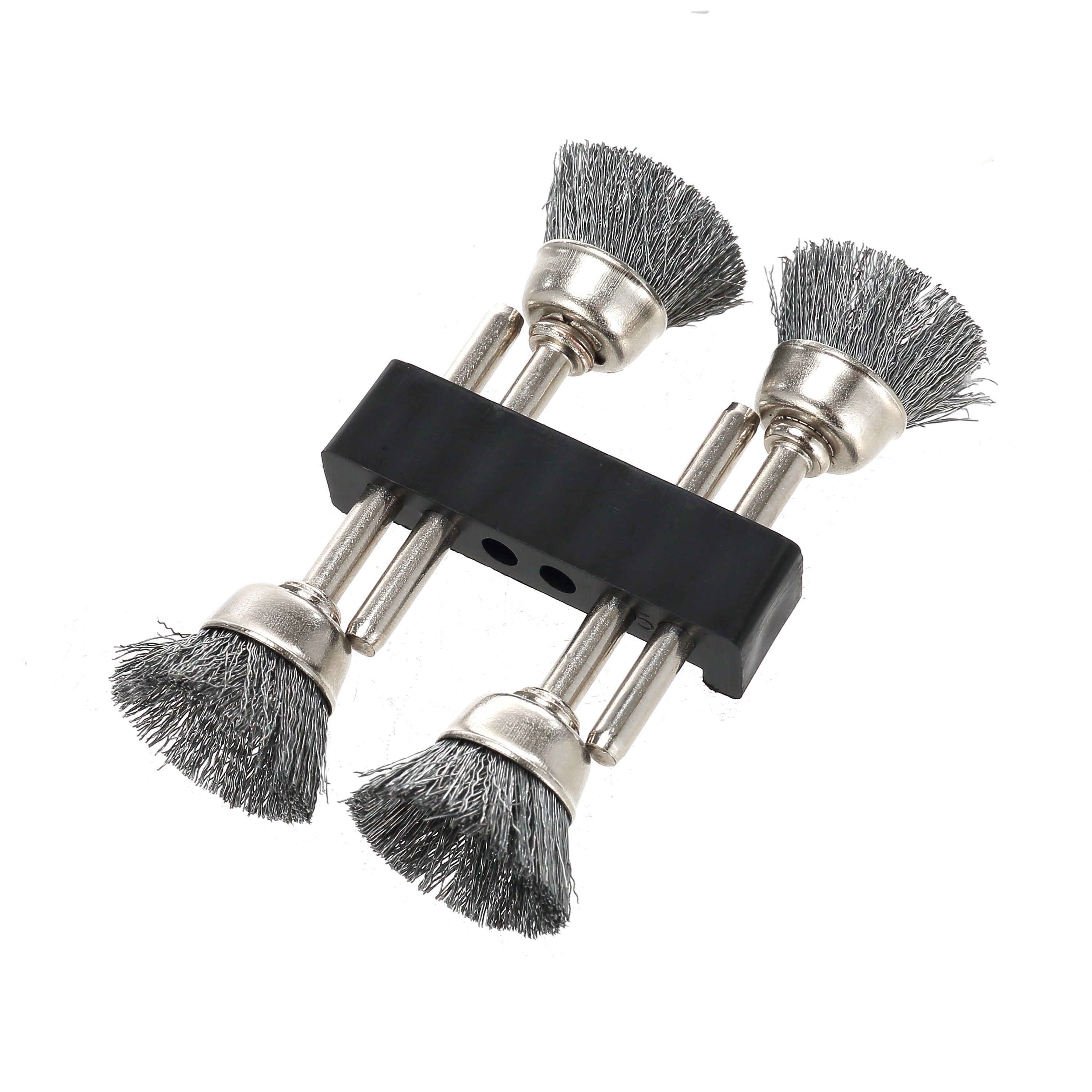 Hyper Tough 4 Piece 1/2 inch Carbon Steel Brushes for Removing Oxidation in Abrasives