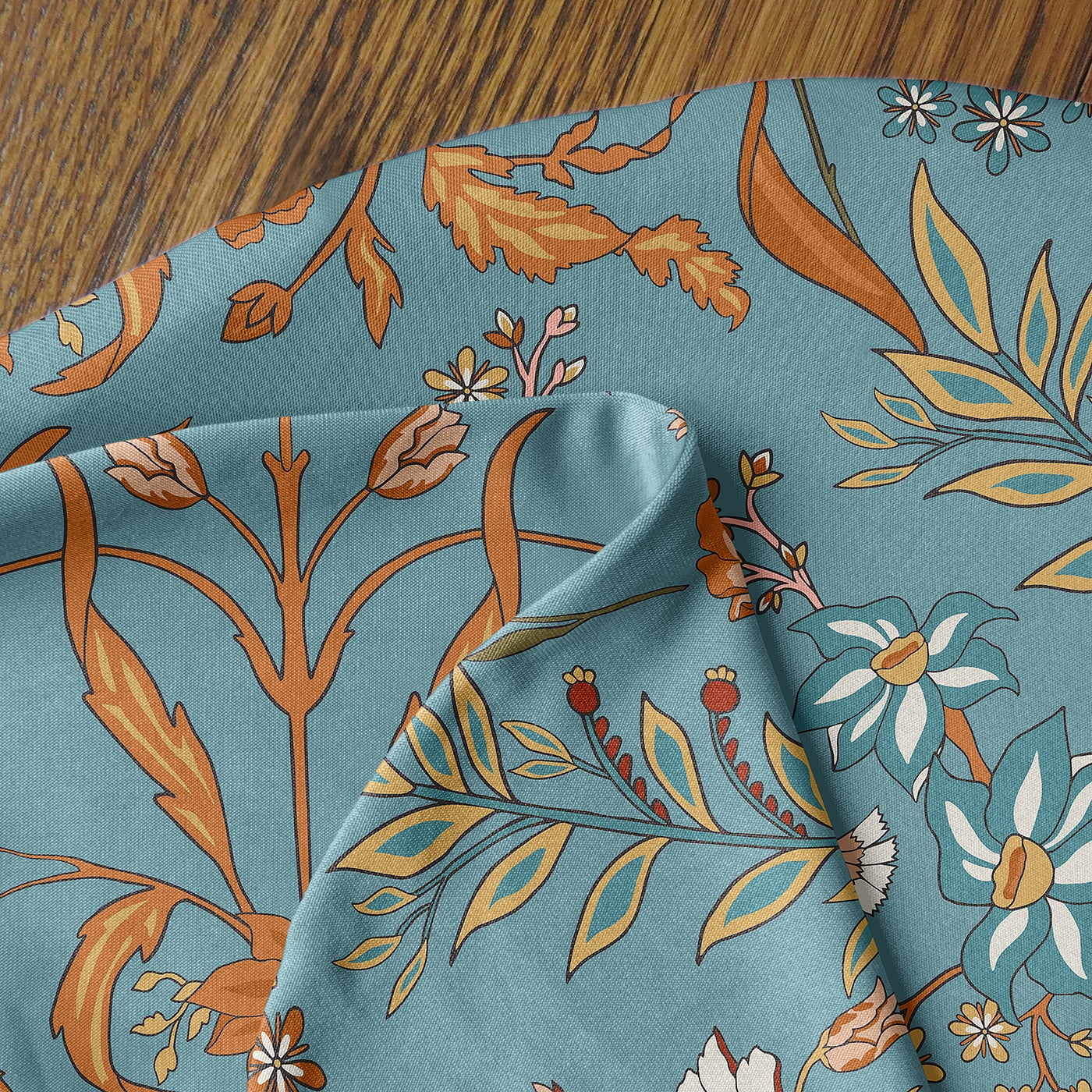 Sweet Jojo Designs Boho Floral Wildflower Blue and Orange Girl Nursing Pillow Cover Case (Pillow Not Included)