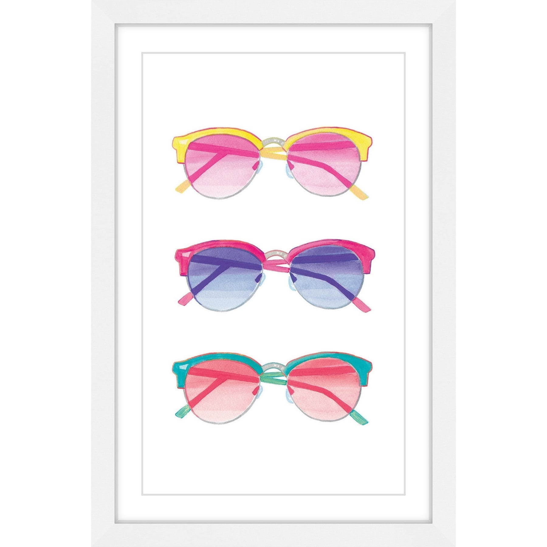 "Sunglasses" by Molly Rosner Framed Painting Art Print