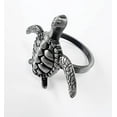 thumbnail image 4 of Fennco Styles Nature's Touch Sea Turtle Metal Napkin Rings, Set of 4 – Pewter Sea Creatures Napkin Holders for Family Dinner, Themed Party, Table Décor, Banquets and Special Occasion, 4 of 5