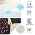 thumbnail image 3 of Yayeee Bath Rugs for Bathroom Floor Set of 2 Non Slip Fluffy Soft Absorbent Mat, UFO with Hearts Pattern, 3 of 7