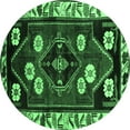 thumbnail image 1 of Ahgly Company Indoor Round Persian Emerald Green Traditional Area Rugs, 7' Round, 1 of 4