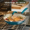 thumbnail image 3 of Rachael Ray Cucina Ceramic Nonstick Cookware 10 Piece Pots and Pans Set, Marine Blue, 3 of 5