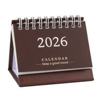 Hiroekza Desk Calendar 2026-2027, Mini Calendar Desktop Notebook Decoration Cute Fresh English Version Calendar