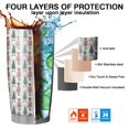 thumbnail image 7 of 20oz Tumblers White Christmas Nutcracker Pattern Stainless Steel Vacuum Insulated Double Wall Travel Tumbler Cups Mug with Lid and Straw,Cleaning Brush for Cold & Hot Drinks, 7 of 7