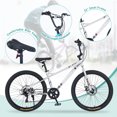 thumbnail image 4 of 26 inch Bike for Boys and Girls, Freestyle BMX Bike for Kids Teens Adults Age 12+, 7 Speed Bicycle, Hybrid Bike, City Bike, Sliver, 4 of 7