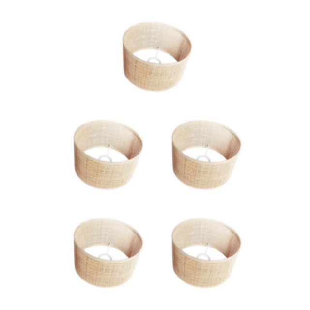 Transemion Eco-friendly And Soft Light Effect Light Cover For Lamp Shade Light Stylish Durable Table Lamp Beige 22 x 14cm 5Set