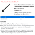 thumbnail image 2 of Front Left Lower Rearward Control Arm - Compatible with 2006 BMW 325xi Base, 2 of 2