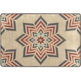 thumbnail image 4 of SKYSONIC 36x24in Ethnic Abstract Ikat Art Area Rug, Mexica Folk Art Non-Slip Floor Carpet for Indoor Living Dining Room Bedroom, 4 of 7