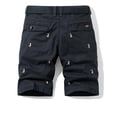 thumbnail image 6 of LYMAYTER 29-38 Men Breathable Cargo Shorts Cotton Embroidery Bermuda Zipper Baggy for Shorts, 6 of 9