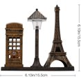 thumbnail image 2 of Retro Paris Eiffel Tower Statue Decorative Lighthouse Sculpture Lamp Eiffel Tower Telephone Booth Bedside Light Home Table Ornament (Bronze), 2 of 8