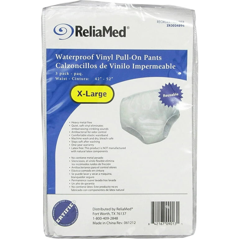 Fiberlinks Textiles Waterproof Vinyl Incontinence Pant, XL 42