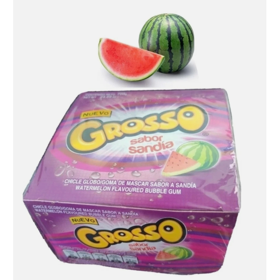 GROSSO FLAVOURED WATERMELON BUBBLE GUM 100 Pcs
