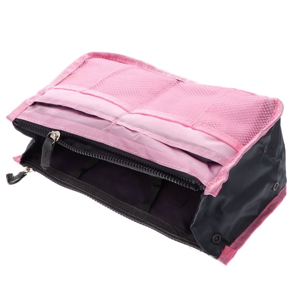 KONTONTY 1Pc Practical Nylon Handbag Liner Light Breathable Travel Storage Bag Pink