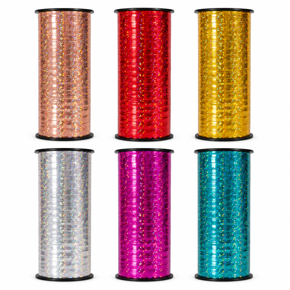 LuckArrives 6 Rolls Curling Ribbon, Rainbow Balloon String for Gift Wrapping Birthday Wedding Party Decor, Total 600 Yards
