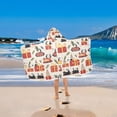 thumbnail image 2 of Yayeee Kids Hooded Towel with Hand Pockets Beach Soft Absorbent Bath Wrap 50 x 23.5 inch, Christmas Box Train, 2 of 5