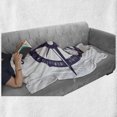 thumbnail image 6 of Compass Soft Flannel Fleece Throw Blanket, Sailing Compass with a Giant on with a Windrose Dark Purple Tones, Cozy Plush for Indoor and Outdoor Use, 60" x 80", Dark Purple White, by Ambesonne, 6 of 6