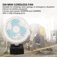 thumbnail image 3 of Ventilador alimentado por batería batería de iones de litio de 18 V ventilador eléctrico pequeño multifuncional ligero 2 puertos de carga USB para acampar al aire libre ANGGREK Otros, 3 of 8