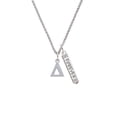 thumbnail image 2 of Delight Jewelry Silvertone Large Greek Letter - Delta - Silvertone Forever Bar Charm Necklace, 23", 2 of 4