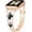 C-Rose Gold/Black, variant on Bling Womens Band Compatible with Apple Watch Band 40mm 41mm 38mm Series 9 8 7 6 5 4 3 2 1 SE, Sparkle Diamond Replacement Bracelet Wristband, Cute Lucky Clover Dressy iWatch Band, Gold/Black