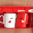 thumbnail image 4 of Juego de 2 Tazas de Café de 300 Ml, Tazas de Cerámica con Doble Tazón para Parejas, Regalo de San Valentín, Artículos para el Hogar y la Oficina., 4 of 5