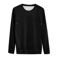 thumbnail image 4 of UYISJ Women's Nursing Sweatshirts Crew Neck Zip Up Breastfeeding Maternity Pullover Tops Fall Winter Casual Loose Comfort Long Sleeve T Shirts Black S, 4 of 5