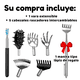 thumbnail image 2 of Rascador de Espalda Extensible con 5 Cabezales y Manita Masajeadora UNIVERSOENLINEA, 2 of 10
