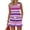 Purple(Striped), variant on Iaqnaocc 2 Piece Sets for Women Casual Womens Short Sets Square Neck Tank Top and Shorts Summer Striped Set Vacation Outfits for Women Green 3XL