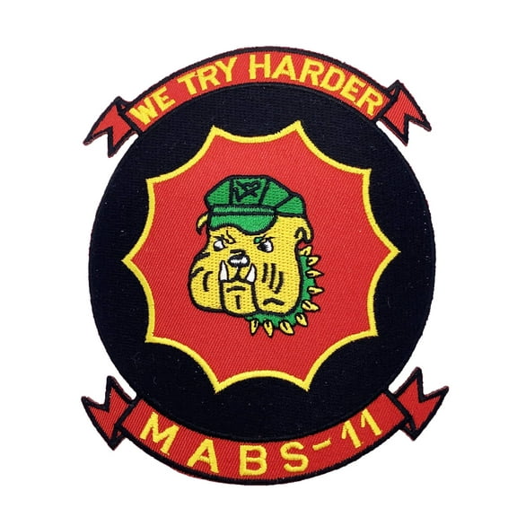 Marine Corps MABS-11 Patch - Plastic Backing