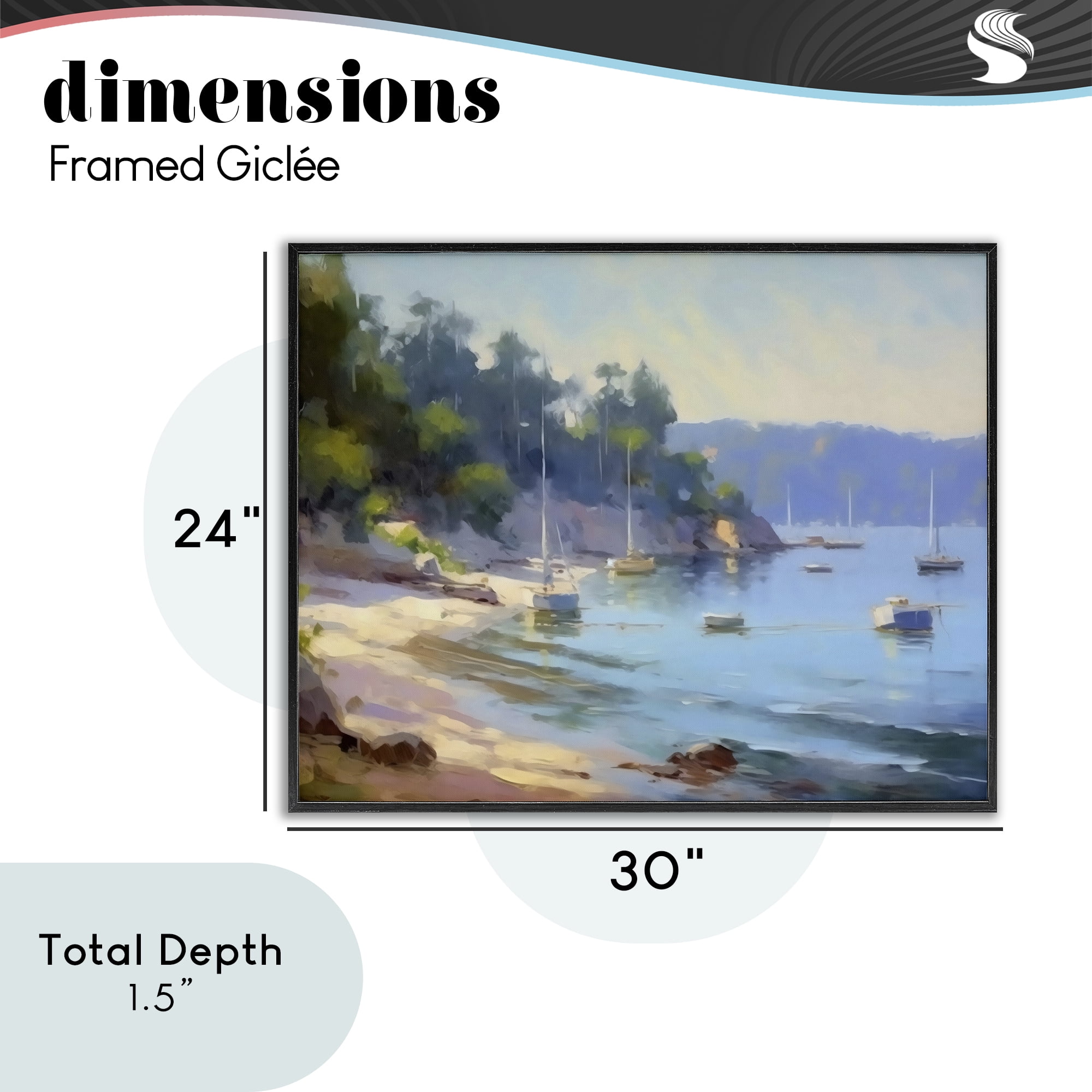 Stupell Industries Near The Shore Summer Sailing Black Framed Giclee Art, design by Creative Studio