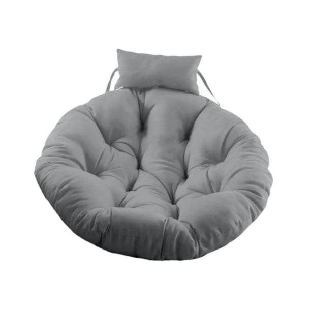 Cojín colgante para silla de cesta de 90 cm, cojín para silla de huevo para jardín, hogar y cocina. Gris