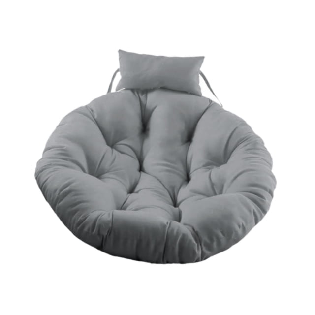 Cojín para silla colgante, cojín redondo suave para suelo, cojín para asiento, silla tipo huevo Gris