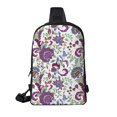 thumbnail image 2 of Rocae Fairy Flower for Lightweight Chest Bag Dual Pocket, Waterproof Crossbody Sling Bag for Men and Women, 2 of 8