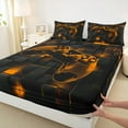 thumbnail image 3 of jejeloiu Teens Video Game Bed Sheets,Boys Gamepad Console King Sheets,Orange Black Grid Sheet Set For Kids,Microfiber Bedroom Decor,4pcs, 3 of 7