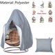 thumbnail image 4 of Funda para silla colgante, fundas para silla columpio de mimbre, cubierta impermeable antipolvo para muebles de jardín (gris), 4 of 5