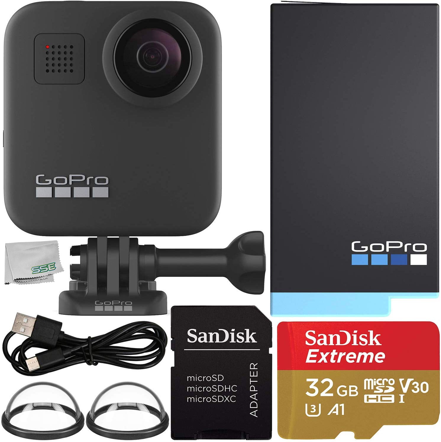 GoPro MAX 360 Action Camera with Promotional Extreme 32GB microSDHC Memory  Card