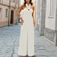 thumbnail image 2 of hotojiny Halter Jumpsuit for Women Elegant Sleeveless Backless Dressy Casual Wide Leg Rompers Vacation Summer One-Piece Outfits, 2 of 4
