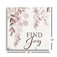 thumbnail image 3 of Find Joy Mauve Foliage 12 x 12 Glass Wall Hanging Sign, 3 of 4