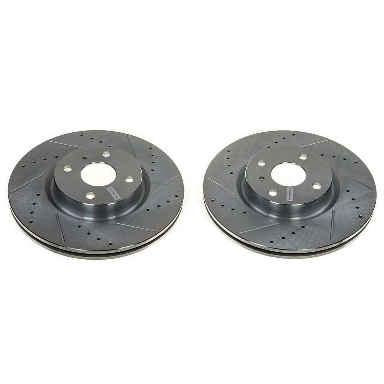 Power Stop Front Pair of Drilled and Slotted Brake Rotors JBR1725XPR