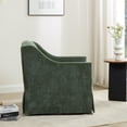 thumbnail image 4 of Comfort Pointe Ludlow Ivy Green Polyester Fabric Skirted Swivel Accent Chair, 4 of 13