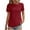 Wine, variant on Women Short Sleeve Tops,Workout Embroidered Eyelet Pleated Casual Tops White M