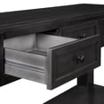 thumbnail image 6 of Lunale 55.1" Modern Storage Console Table with 3 Drawers and 1 Shelf for Entryway, Living Room, Black, 6 of 6