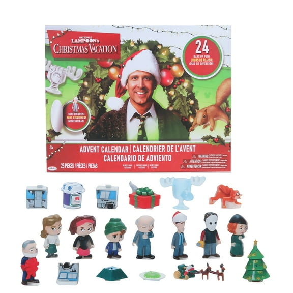 National Lampoon's Christmas Vacation Advent Calendar 2025, 19pc Acrylic Holiday Figures & Accessories, Collectible 1-Inch Movie Miniatures Gift