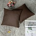 thumbnail image 5 of PiccoCasa 18" x 18" Cotton Linen Throw Pillowcases Set of 2, Brown, 5 of 6
