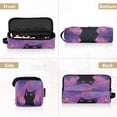 thumbnail image 5 of Hair Tool Organizer Bag with Heat Resistant Mat Removable Travel Storage Case for Hot Air Brushes Curling Irons Purple Sky and Black Cat, 5 of 8