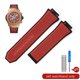 thumbnail image 3 of Correa de reloj con hebilla de acero suave y cómoda para la serie HUBLOT Yubo Big Bang Tattoo, correas de reloj de silicona impermeables de 27 x 17 mm, 3 of 5
