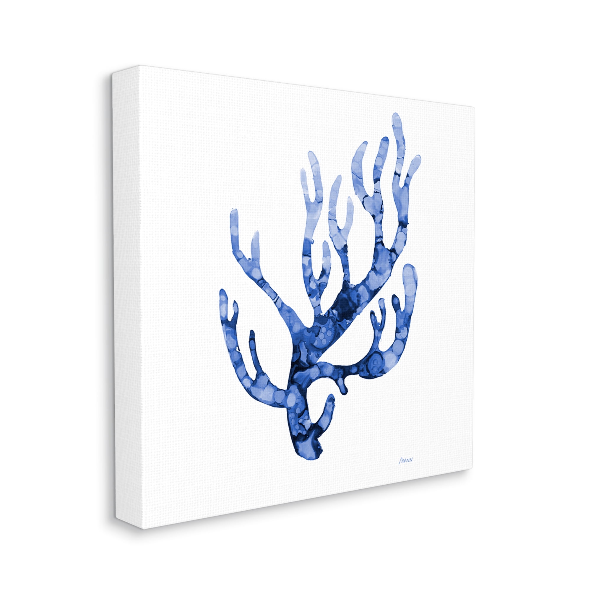 Stupell Industries Coral Sprig Marine Life Plant Watercolor Detail Painting Gallery Wrapped Canvas Print Wall Art, Design by Patti Mann