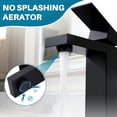thumbnail image 3 of Wowow Single Handle Single Hole Bathroom Faucet with Supply Line and Deckplate in Matte Black, 3 of 7