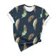 thumbnail image 2 of Fiudx Ofertas de La Semana Top de Cuello Redondo de Manga Corta Estampado Casual de Moda de Verano para Mujer, 2 of 4