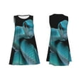 thumbnail image 7 of Rateoe Blue Viper Snake1 Pattern Women’s Sleeveless Dress,Casual Summer Dress,A-line Sleeveless Dress Versatile Summer Dress Stylish Day Dress, 7 of 7